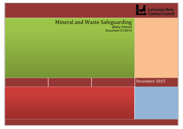 Mineral and Waste Safeguarding [Blaby District] Document S1/2015
