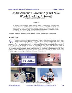 Under Armour's Lawsuit Against Nike