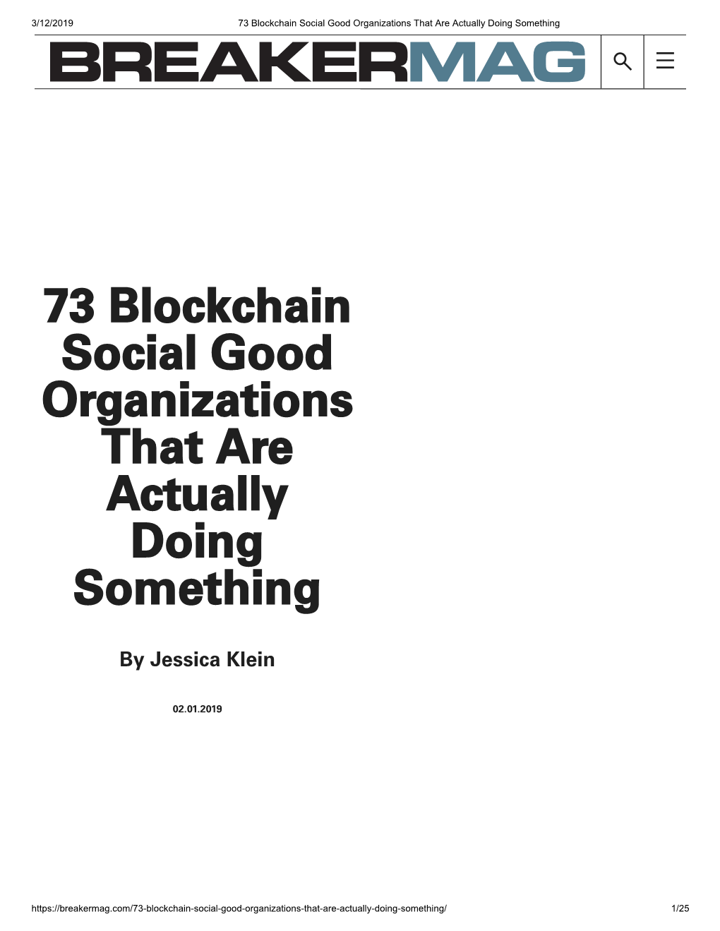 73 Blockchain Social Good Organizations That Are Actually Doing Something —―