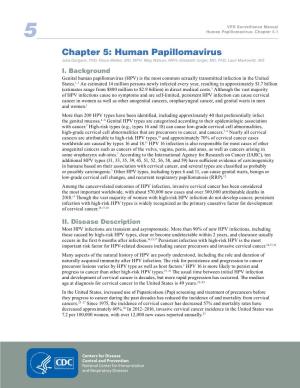 Chapter 5: Human Papillomavirus (HPV)