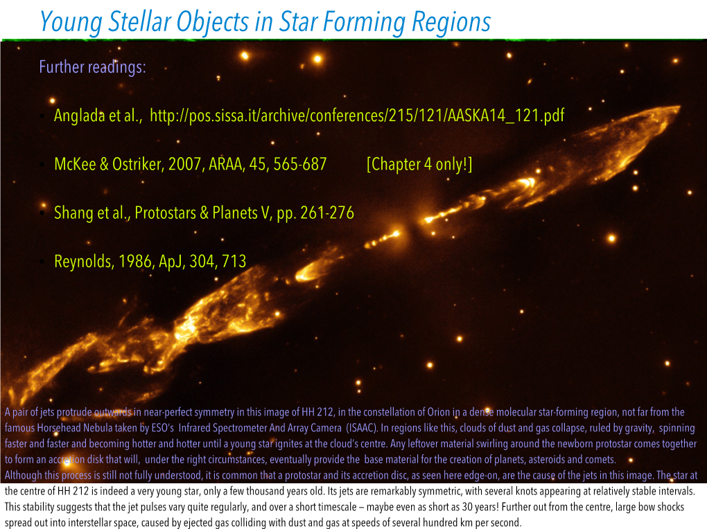 Young Stellar Objects in Star Forming Regions