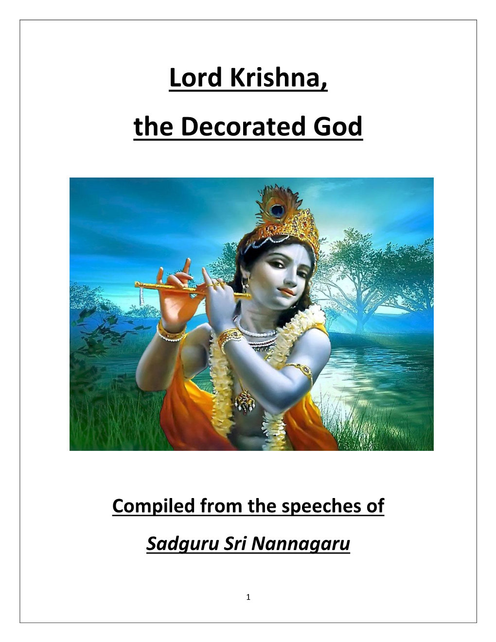 Lord Krishna, the Decorated God