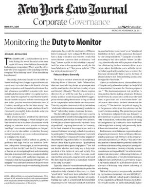 Monitoring the Duty to Monitor