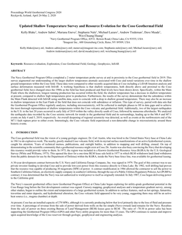 Updated Shallow Temperature Survey and Resource Evolution for the Coso Geothermal Field