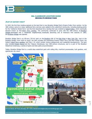 Brooklyn Bridge Park Sample Location Guide