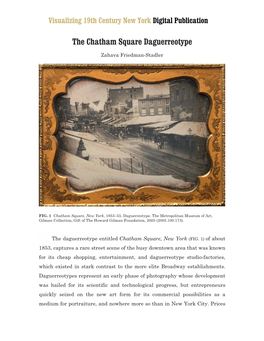 The Chatham Square Daguerreotype