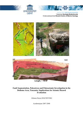 Fault Segmentation, Paleostress and Paleoseismic Investigation in the Dodoma Area, Tanzania: Implications for Seismic Hazard Evaluation