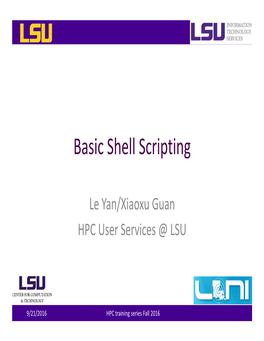 Basic Shell Scripting
