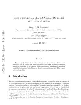 Loop Quantization of a 3D Abelian BF Model with Σ-Model Matter Arxiv