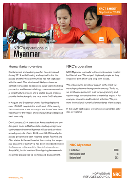 Myanmar Photo: Ingrid Prestetun/NRC