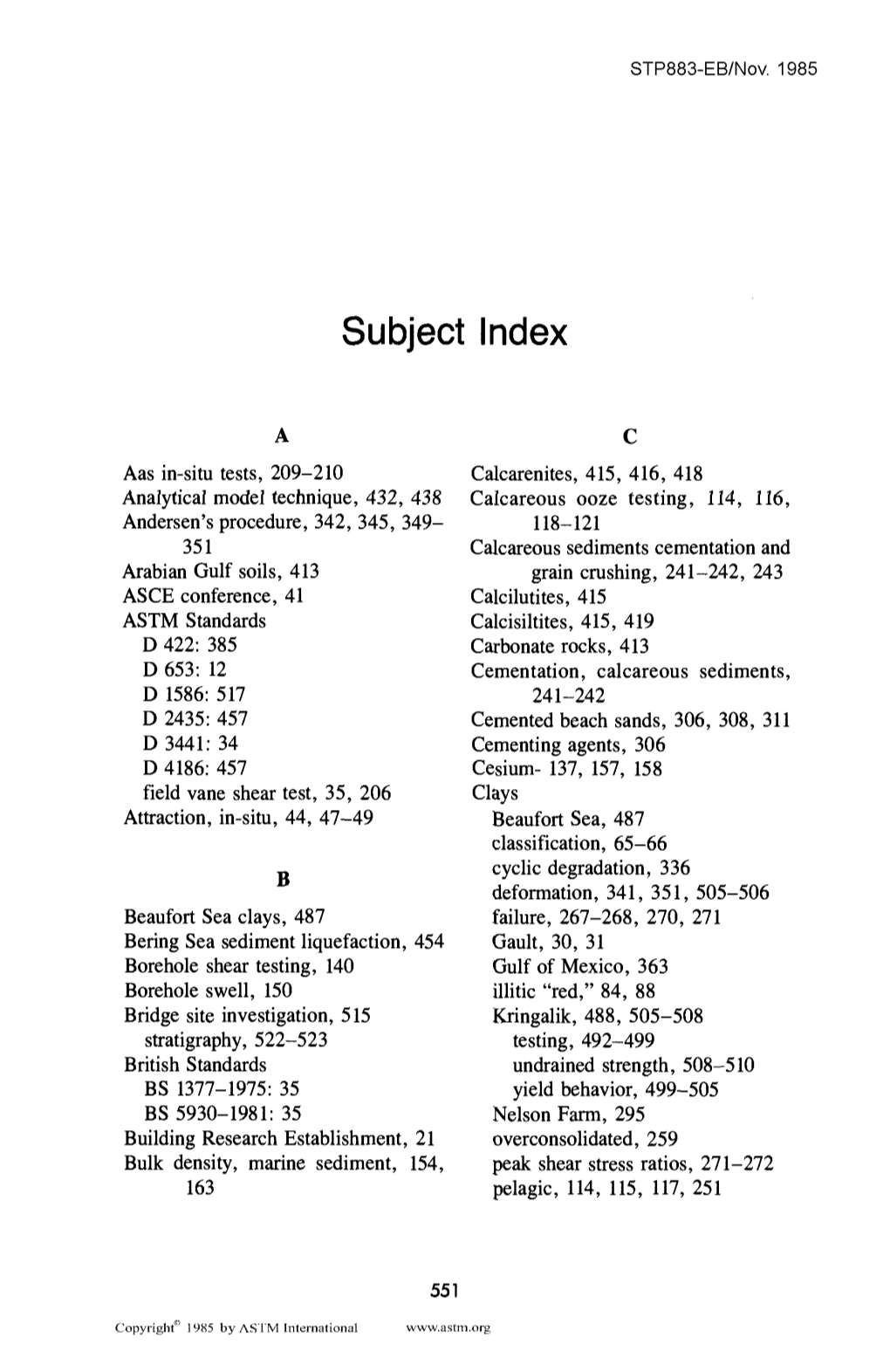 Subject Index