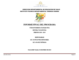 Informe Final Del Programa