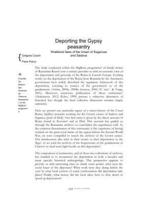 Deporting the Gypsy Peasantry
