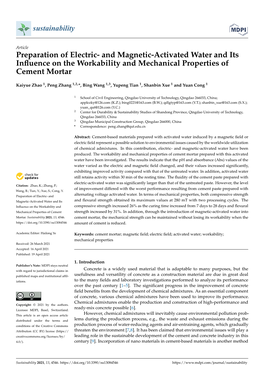 And Magnetic-Activated Water and Its Influence on the Workability and Mechanical Properties of Cement M