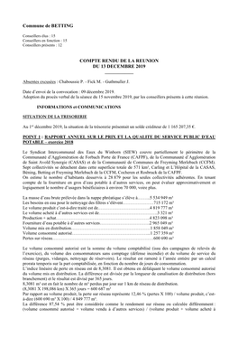 Conseil Municipal Du 13-12-2019