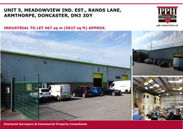 Unit 5, Meadowview Ind. Est., Rands Lane, Armthorpe, Doncaster, Dn3