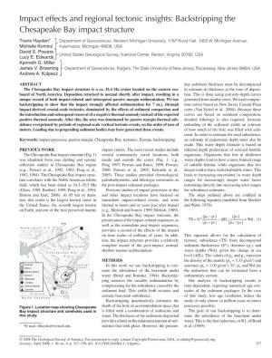 Impact Effects and Regional Tectonic Insights: Backstripping the Chesapeake Bay Impact Structure