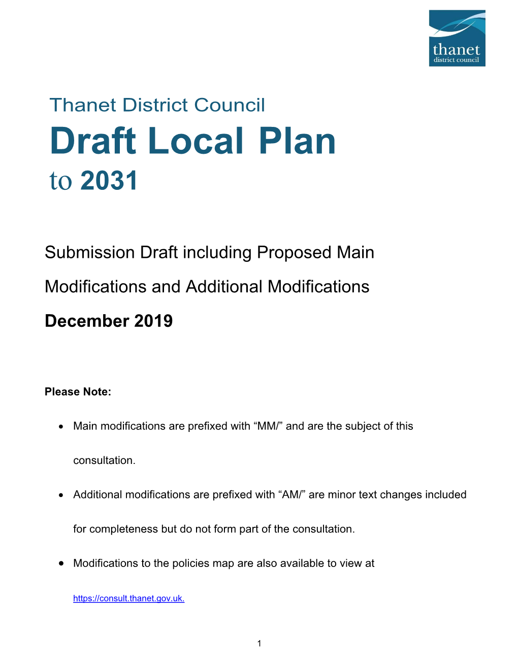 Draft Local Plan to 2031