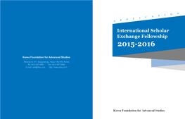 International Scholar Exchange Fellowship 2015-2016