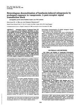 Heterologous Desensitization of Bombesin-Induced