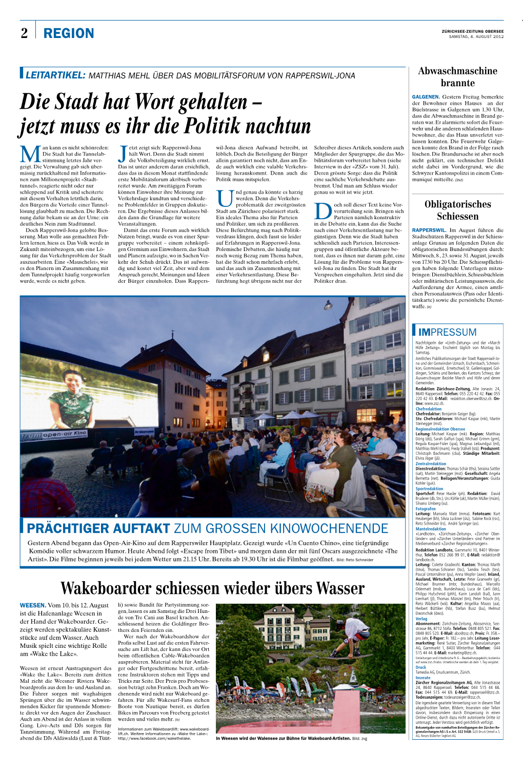 04.08.2012 Zürichsee Zeitung