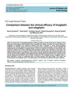 Comparison Between the Clinical Efficacy of Linagliptin and Sitagliptin