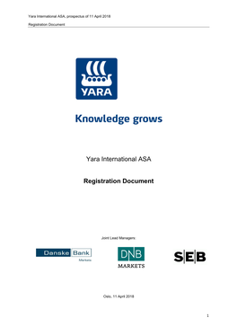 Yara International ASA Registration Document