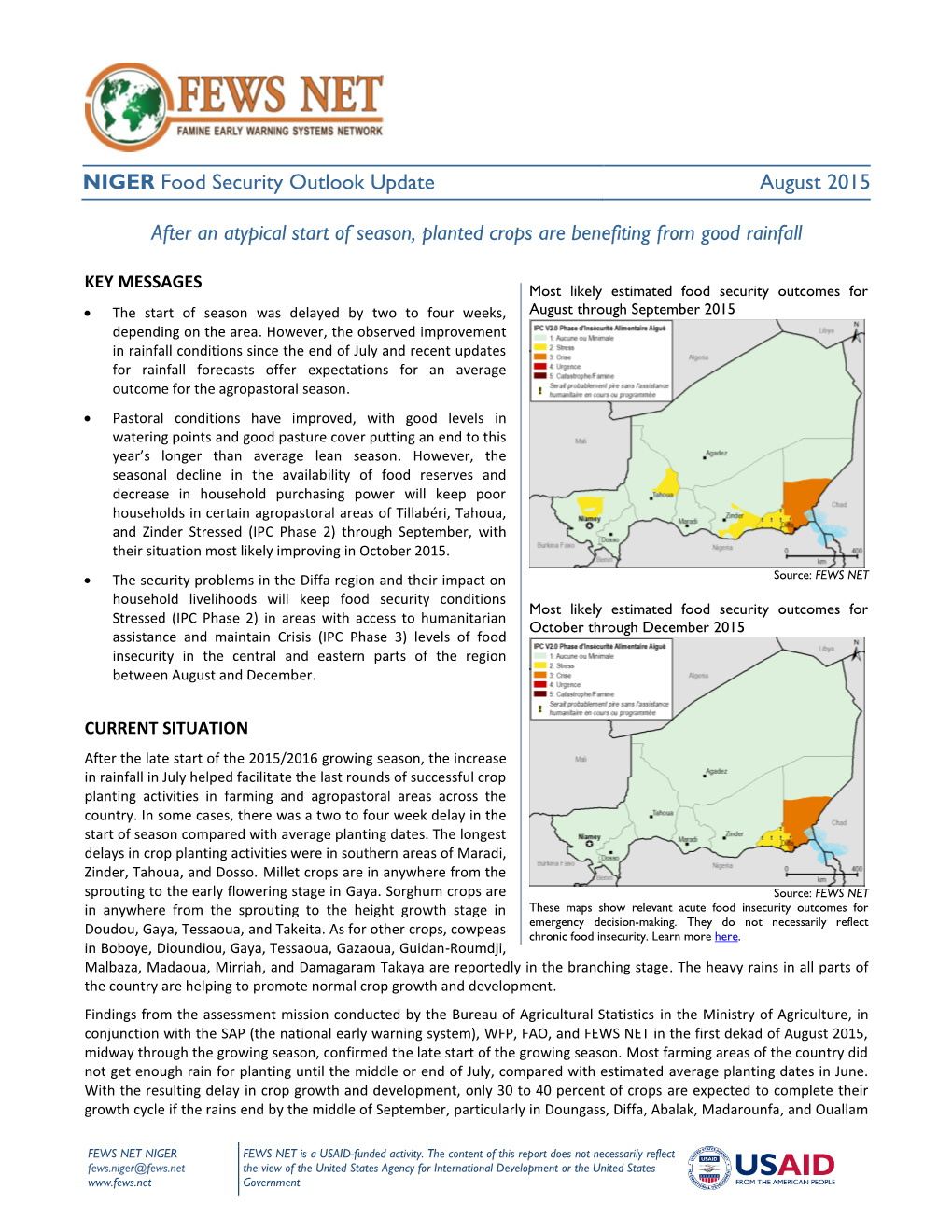 COUNTRY Food Security Update