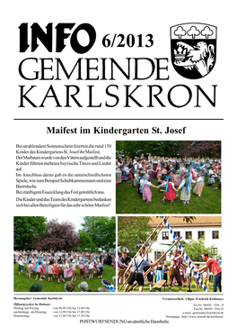 Maifest Im Kindergarten St. Josef
