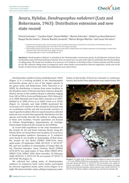 Check List and Authors Chec List Open Access | Freely Available at Journal of Species Lists and Distribution