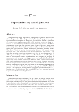 Superconducting Tunnel Junctions
