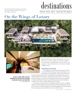 On the Wings of Luxury