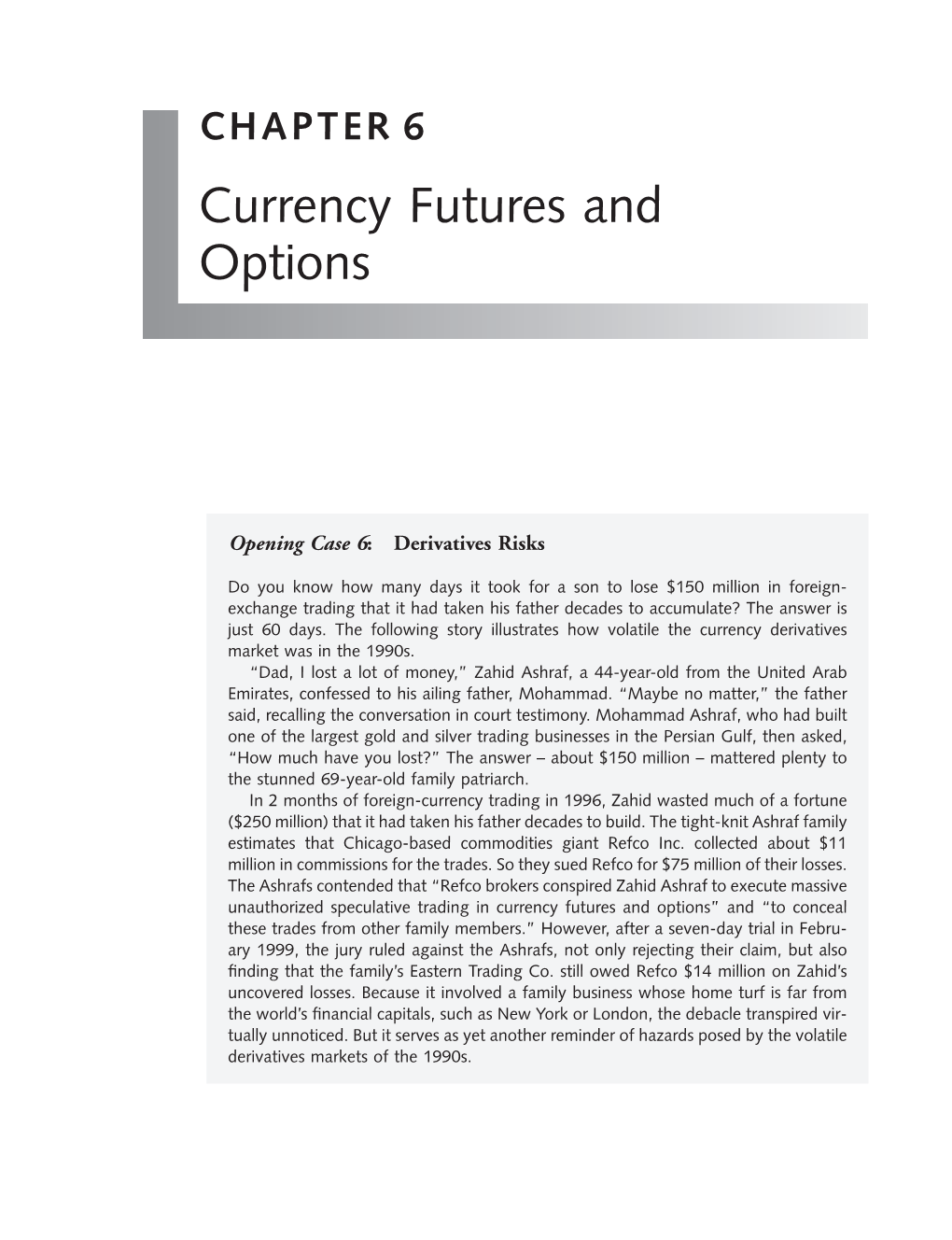 Currency Futures and Options