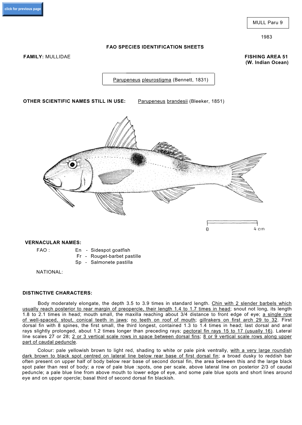 MULL Paru 9 1983 FAO SPECIES IDENTIFICATION SHEETS FAMILY