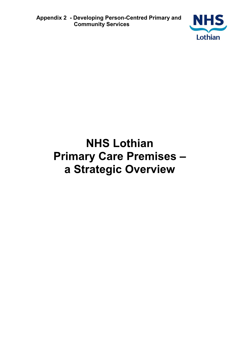 Appendix 2 - Developing Person-Centred Primary and Community Services