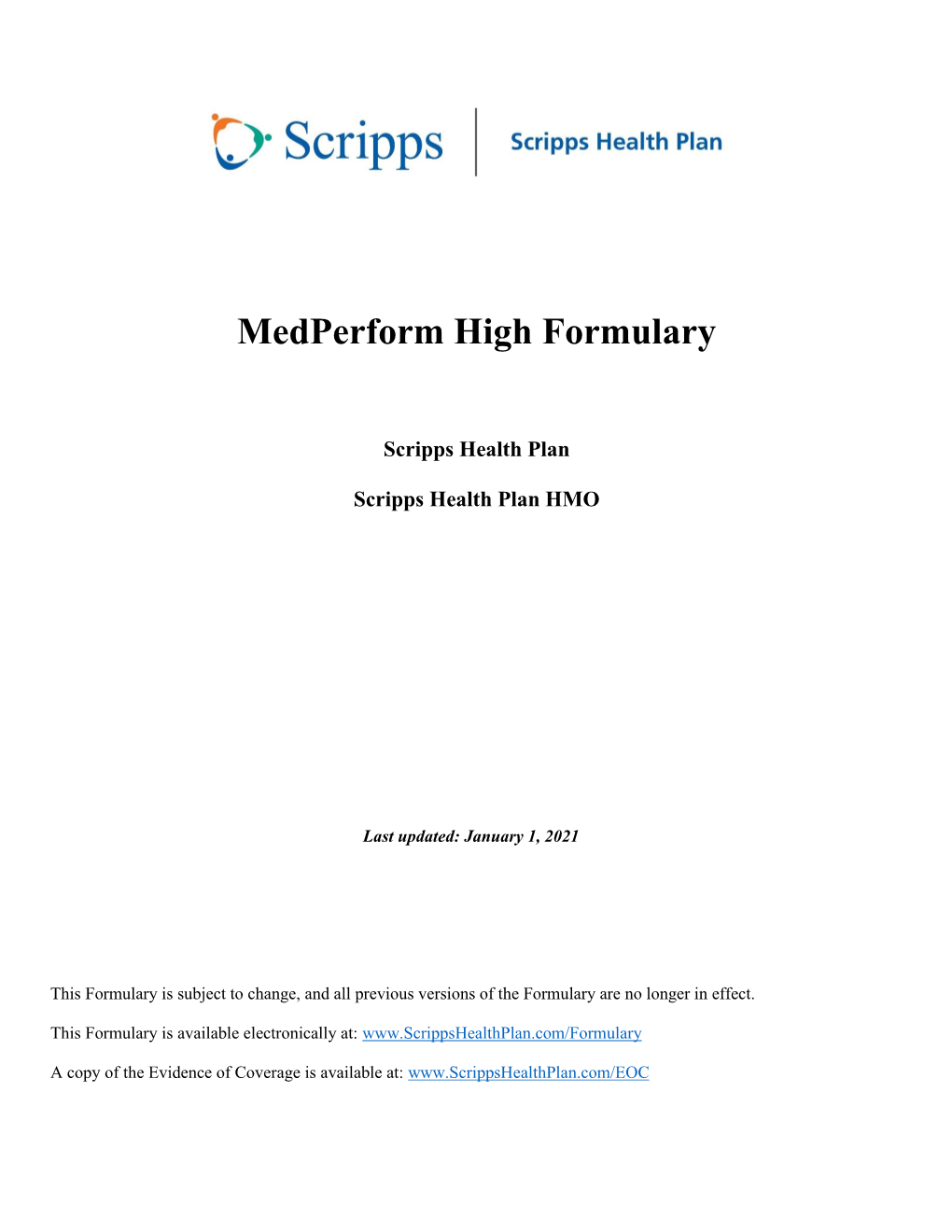 Medperform High Formulary