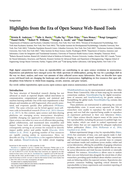 Highlights from the Era of Open Source Web-Based Tools