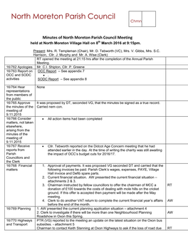 North Moreton Parish Council Chmn