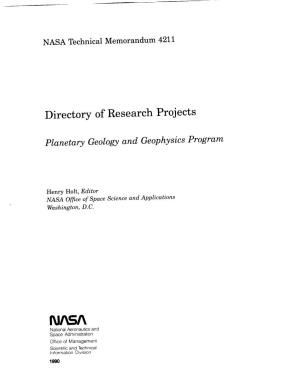 Directory of Research Projects