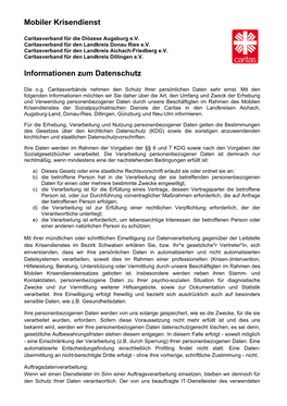 Mobiler Krisendienst Informationen Zum Datenschutz