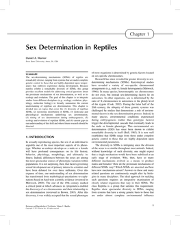 Sex Determination in Reptiles