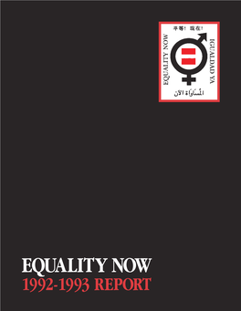 Equality Now 1992-1993 Report Equality Now