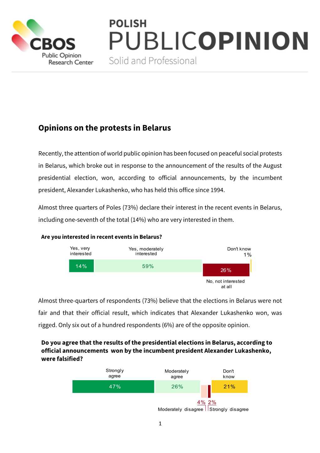 Opinions on the Protests in Belarus