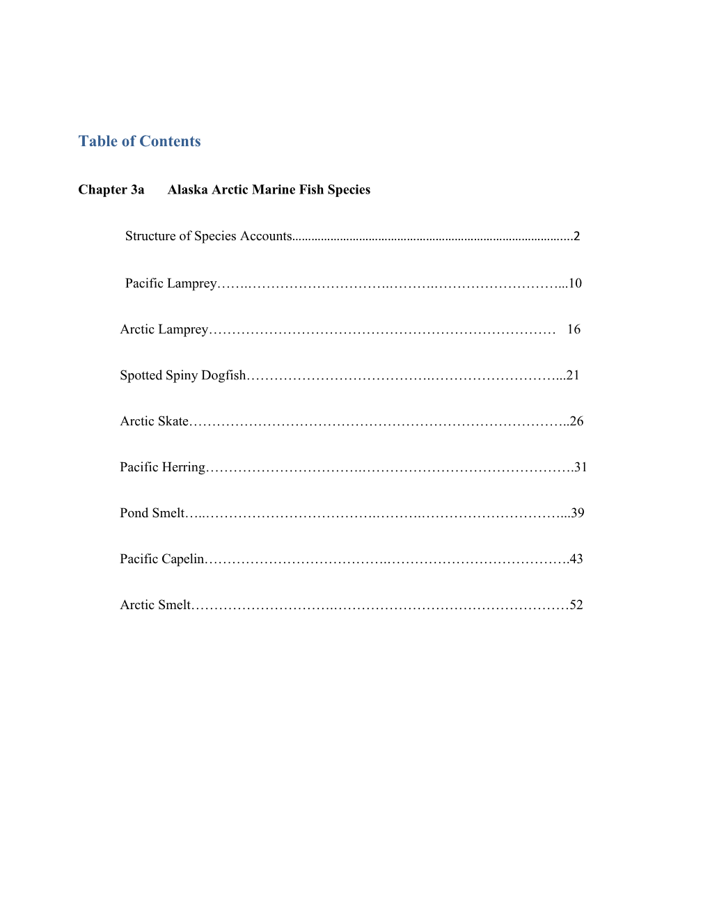 Table of Contents