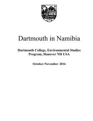 Dartmouth in Namibia