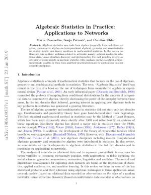 Algebraic Statistics in Practice: Applications to Networks