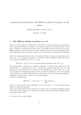 A General Introduction to the Hilbert Scheme of Points on the Plane