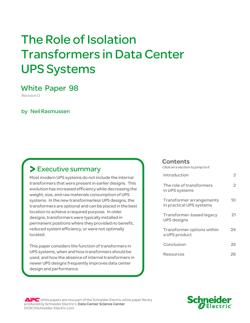 The Role of Isolation Transformers in Data Center UPS Systems