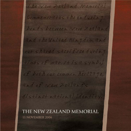 The New Zealand Memorial 11 November 2006
