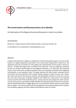 The Constructions and Reconstructions of an Identity